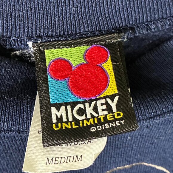 Vintage Navy Blue Mickey Unlimited Brazos Crewneck Sweatshirt - Picture 3 of 4